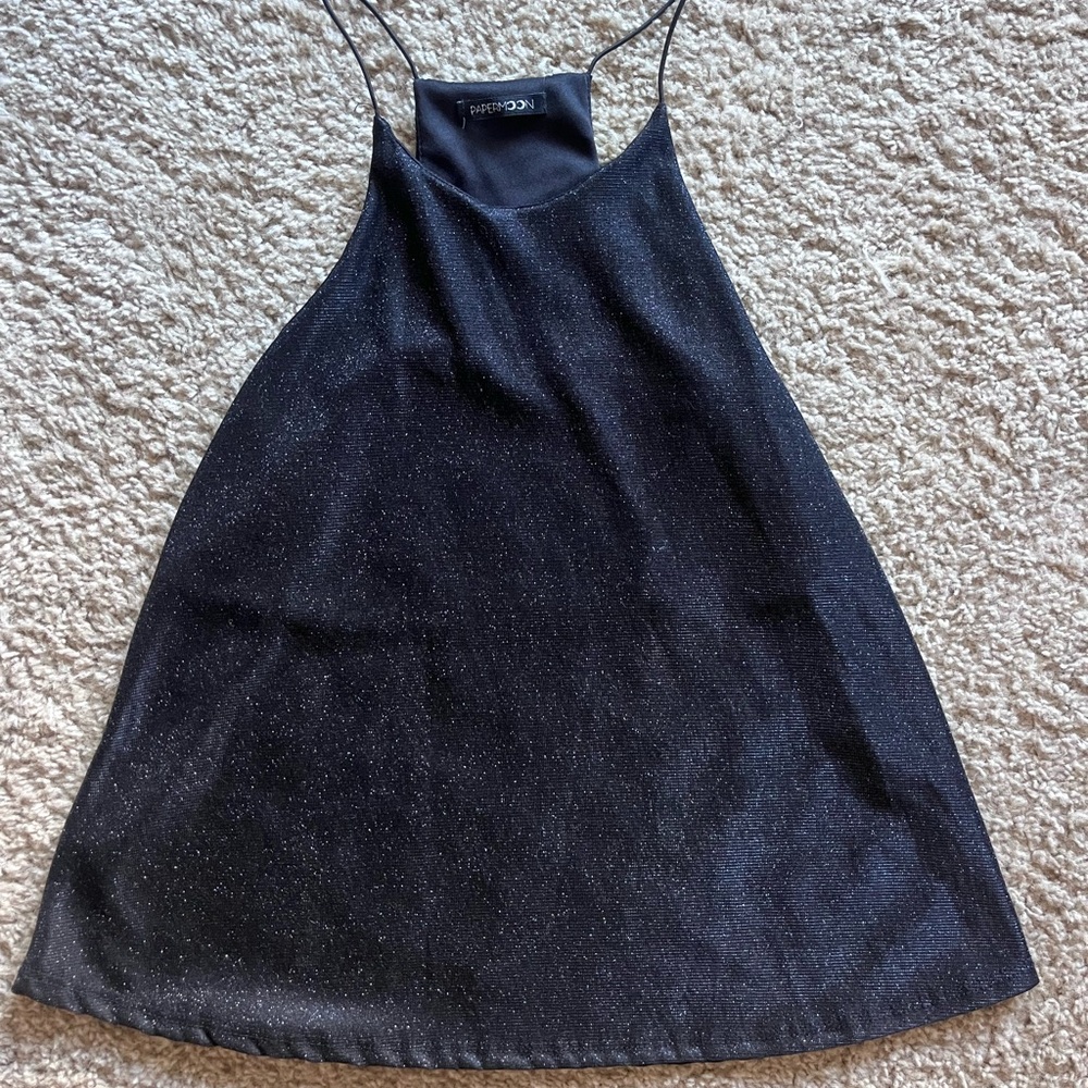 Black Glittery Tank Top